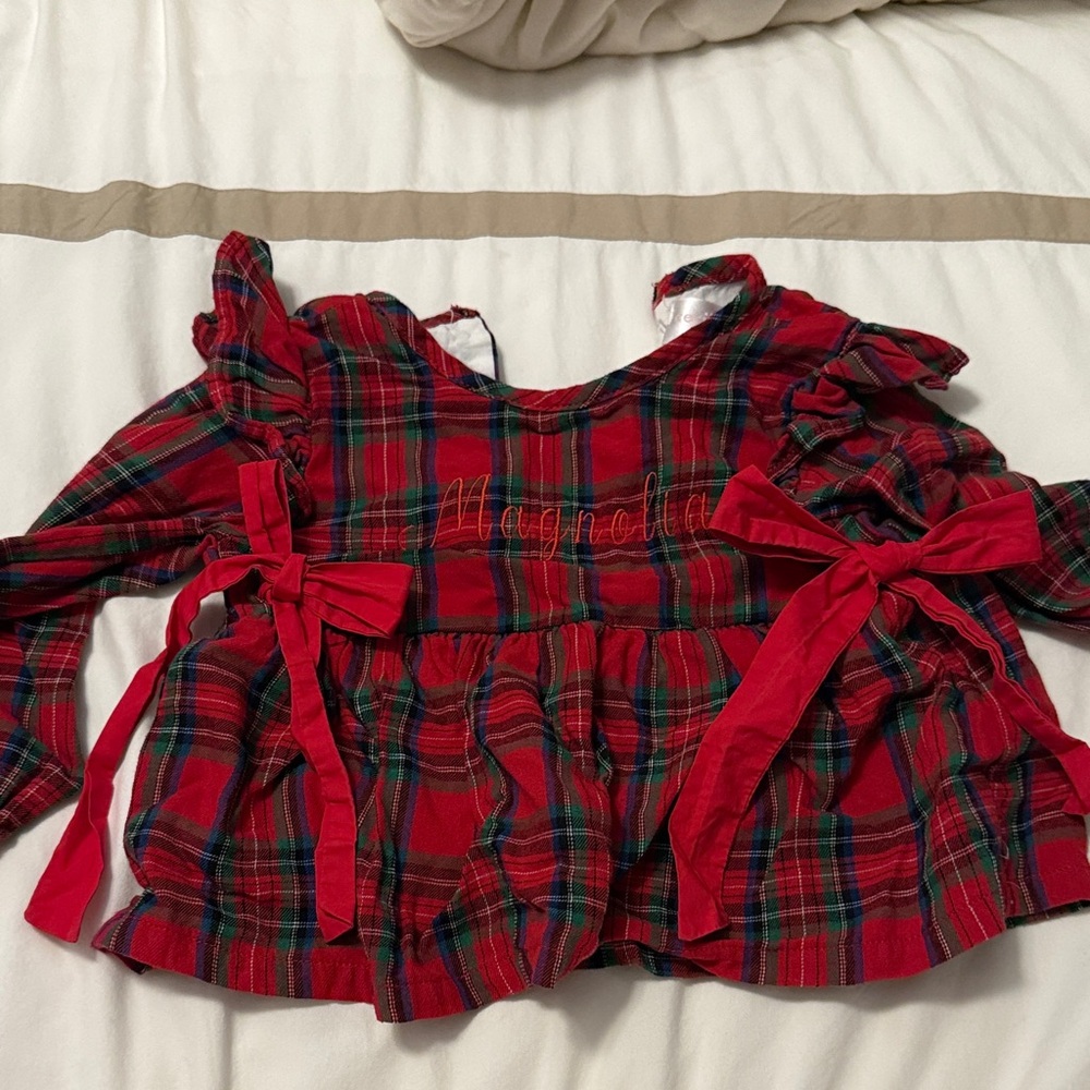 Magnolia Red Plaid Kids Blouse
